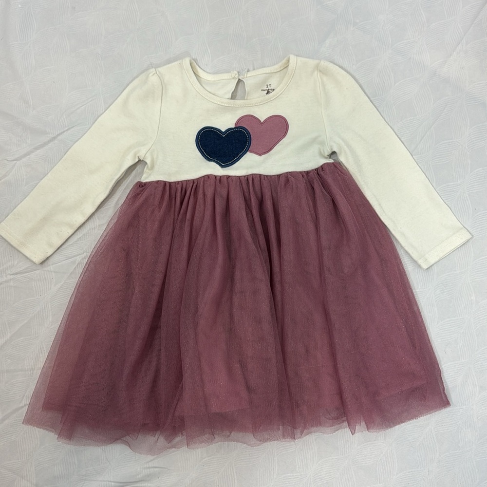 Start Up Kids Heart Motif Dress Size 2T - Picture 6 of 8